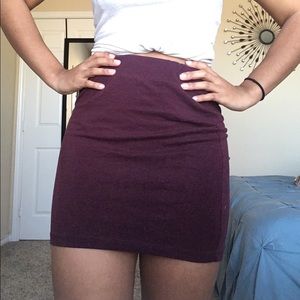 H&M maroon mini skirt